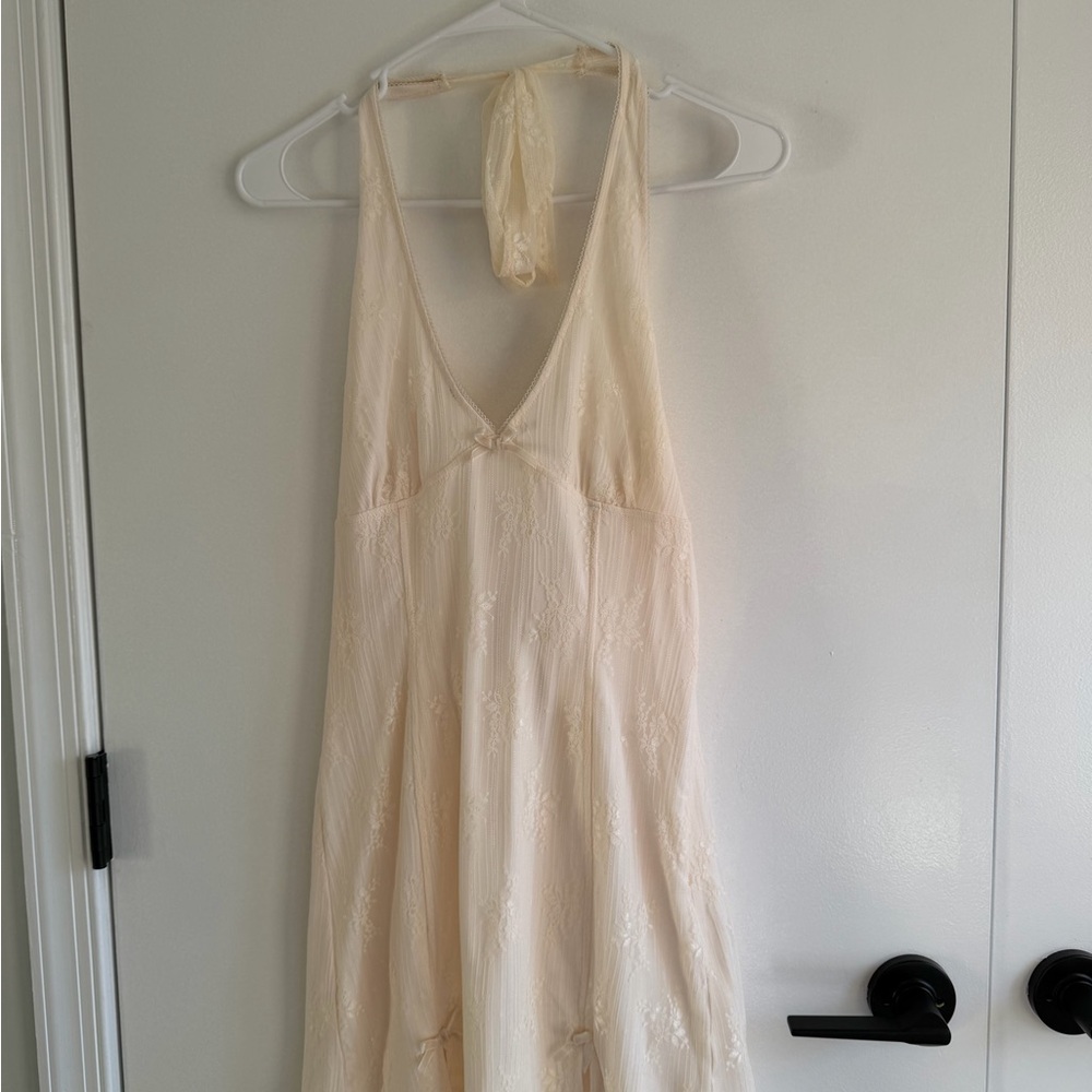 Pacsun Cream Halter Dress